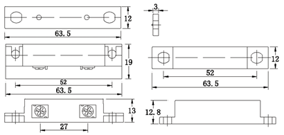 Wired Magnetic Door Sensor -Surface Mount(图1)