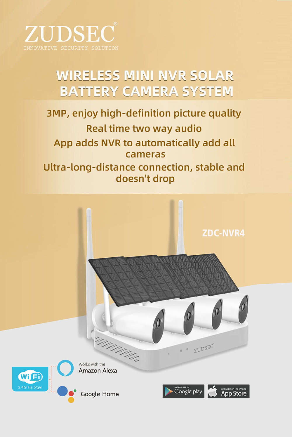 Mini NVR Solar Battery Camera Kit(图1) Mini NVR Solar Battery Camera Kit(图1)