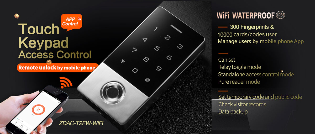 Touch Keypad Fingerprint Access Control -WiFi Optional(图1)