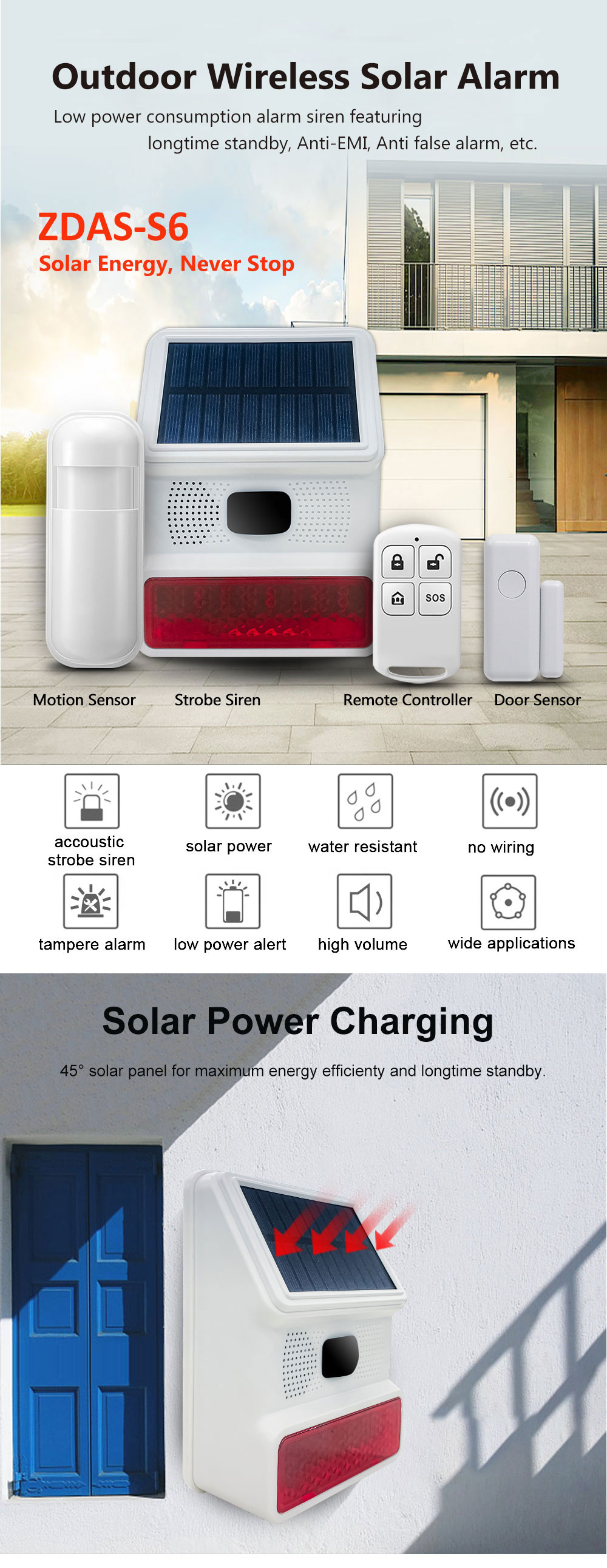 Outdoor Solar On-Site Alarm System(图1)