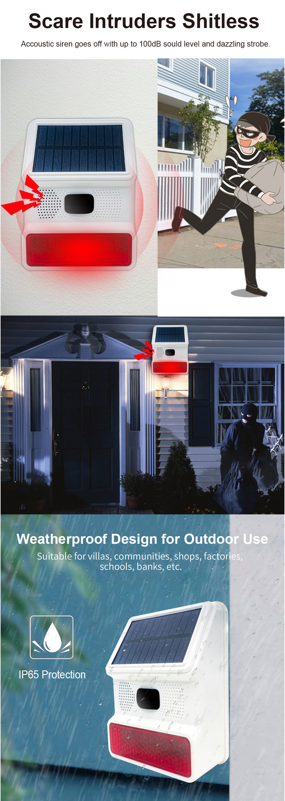 Outdoor Solar On-Site Alarm System(图2)